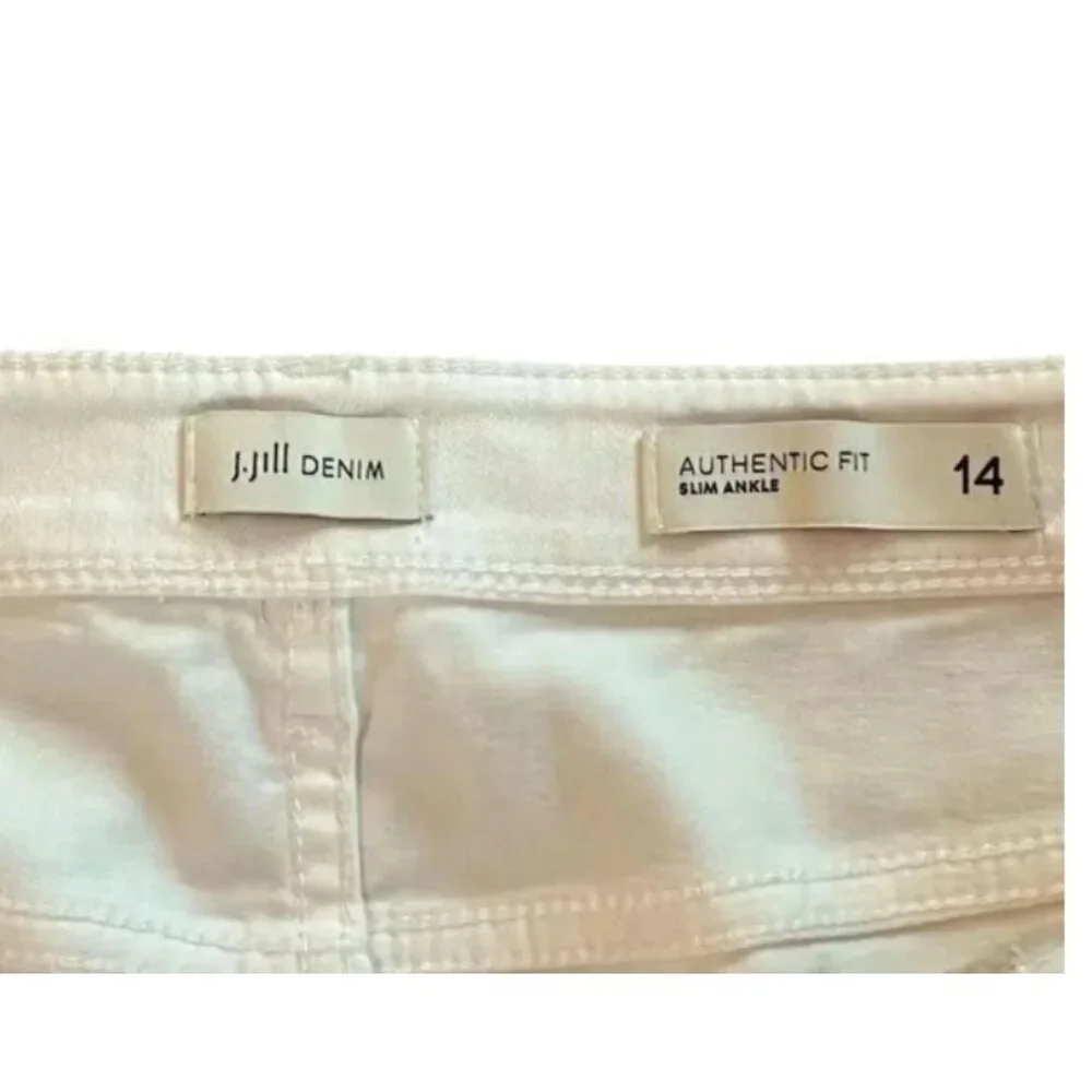 J.Jill Womens Denim Slim Ankle Pants Size 14 White Authentic Fit NWT - Picture 3 of 5